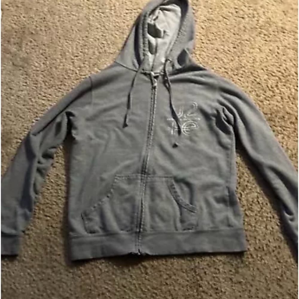 Grey jacket with design on the back